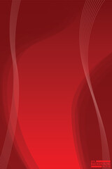 Red abstract background with white curves