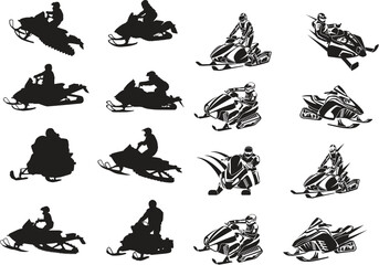 set of silhouettes of different animals