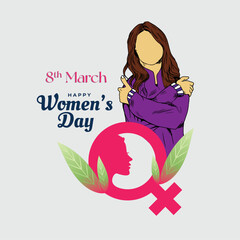 Creative Women's Day ad design celebrating female empowerment, strength, and elegance with bold visuals and inspiring themes.