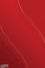 Red abstract background with white curves