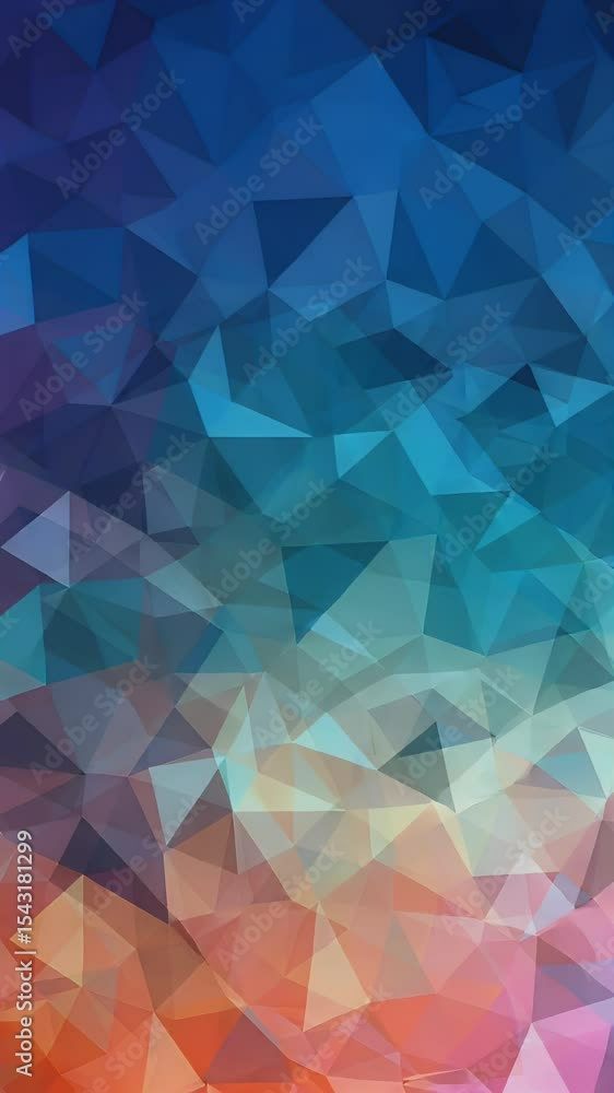 Poster geometric abstract background triangles pattern colorful illustration