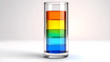Tall Glass of Water with Unique Single Drop Against White Background