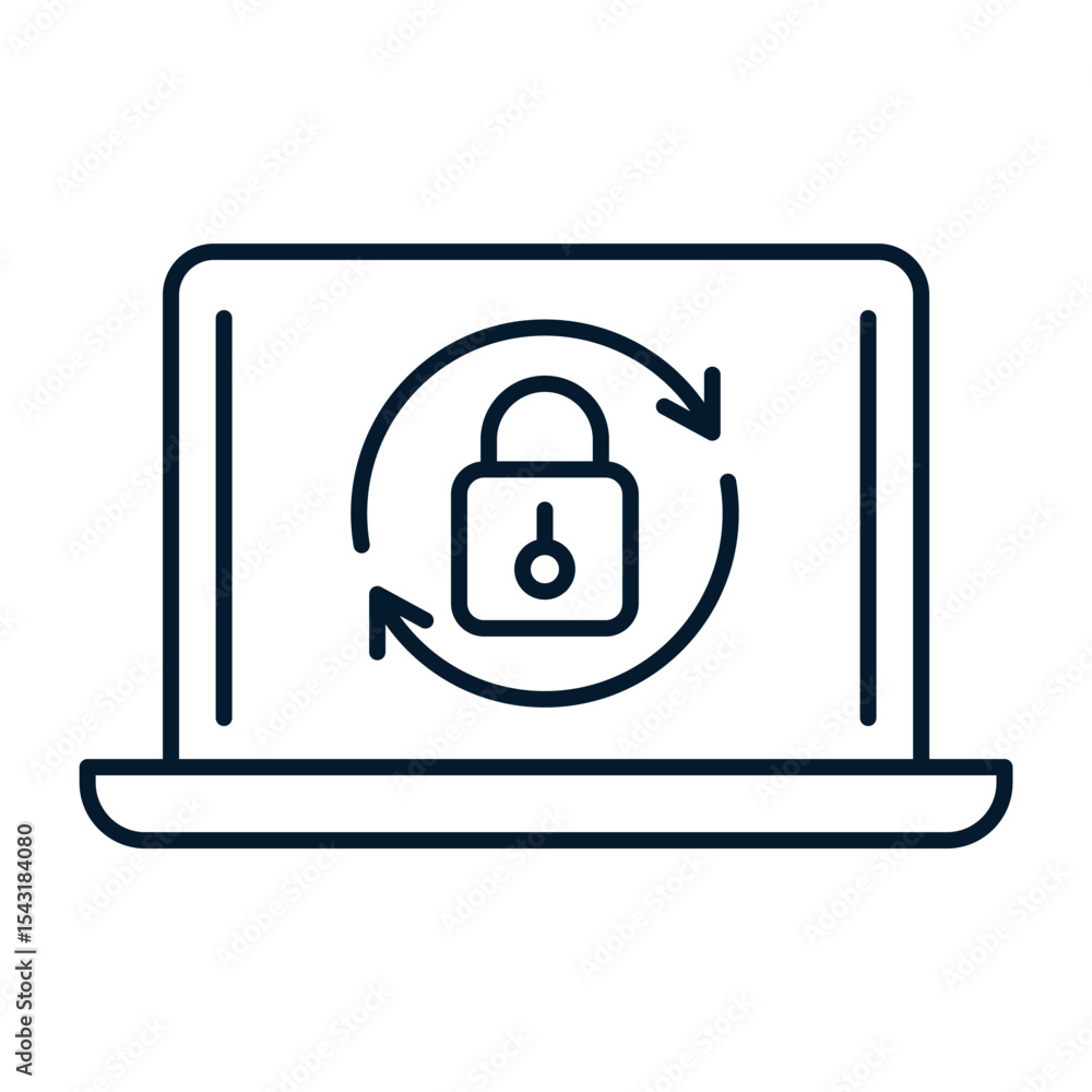 Aufkleber concept of changing access keys, resetting password, protecting information, internet security. vect