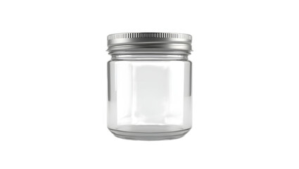 Empty glass jar isolated on transparent background PNG