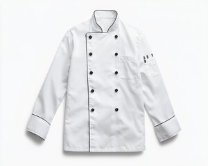 Chef Shirt. White Uniform Jacket Clean with Buttons for Cafes and Confectioners