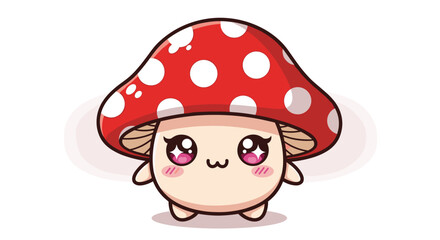 Cute Mushroom Animated Illustration for Educational Content for Kids and Young Children