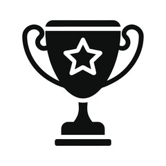 Black and White Trophy with Star