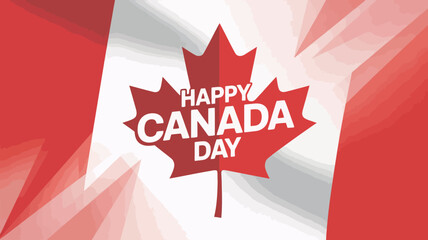Canada Day Celebration Maple Leaf Graphic Happy Holiday Design