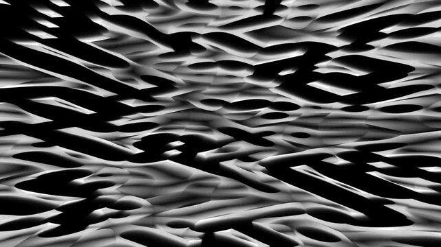 Glowing blak and white cyber maze, Vertical futuristic abstract background animation