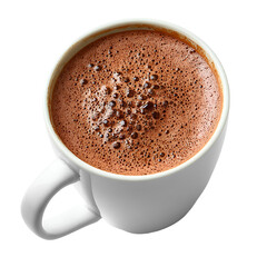 Obraz premium Frothy Hot Chocolate in White Mug