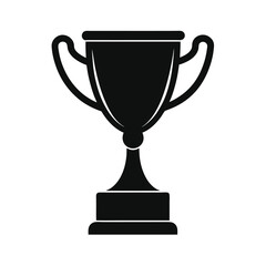 Black silhouette of a trophy cup icon