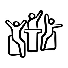 Obraz premium Group Hangout Icon