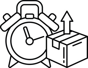 alarm clock with a face and a hand