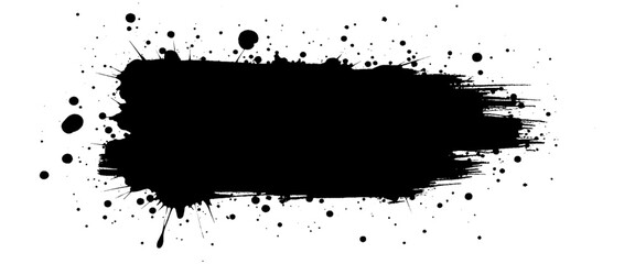 Vector black stroke isolated ink paint grunge design element