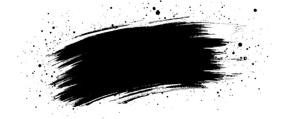 Vector black stroke isolated ink paint grunge design element