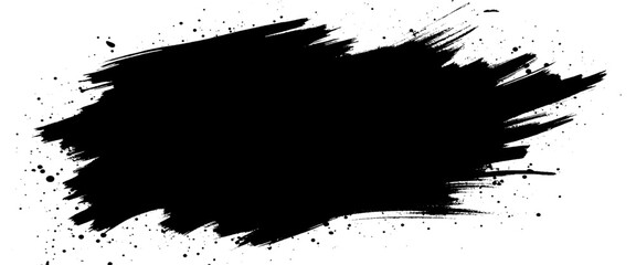 Fototapeta premium Vector black stroke isolated ink paint grunge design element