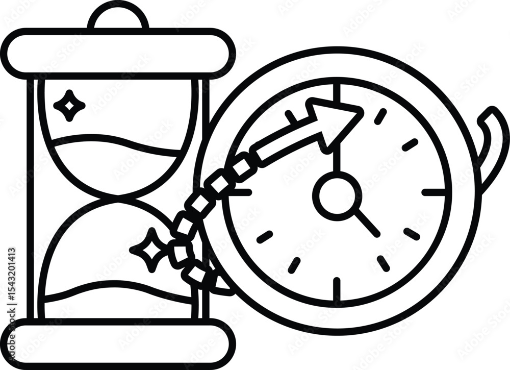 Poster clock with a face and a background