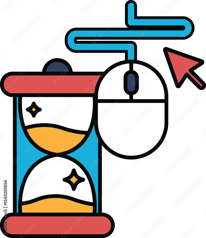 Poster a clock with a mouse on it