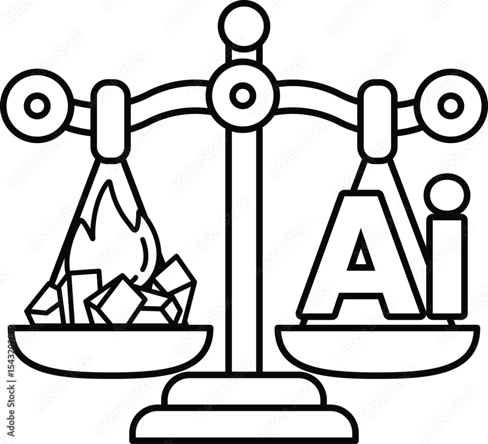 Poster a scale with the letters ai on it