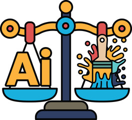 A scale with the letters AI on it