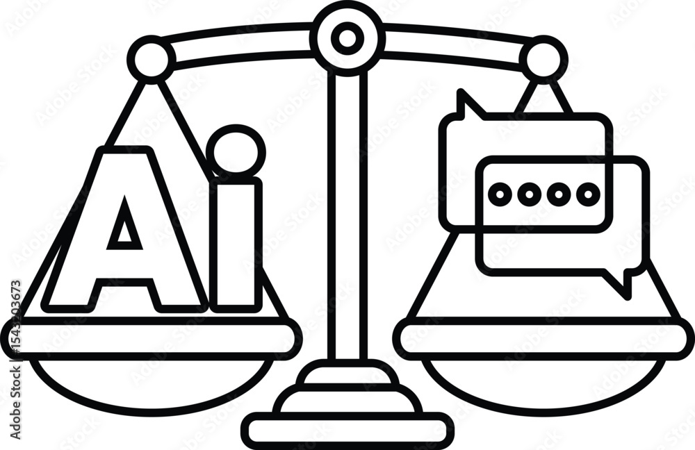 Poster a scale with the letters ai on it