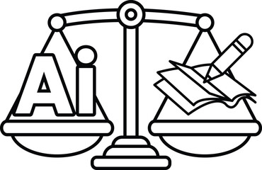 A scale with a pencil and a book on it