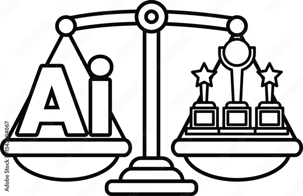 Poster a scale with the letters ai on it