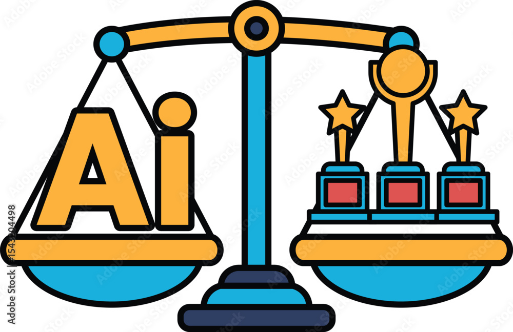Poster a scale with the letters ai on it