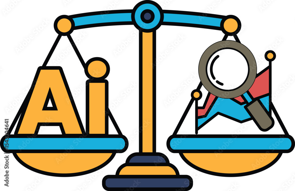 Poster a scale with the letters ai on it