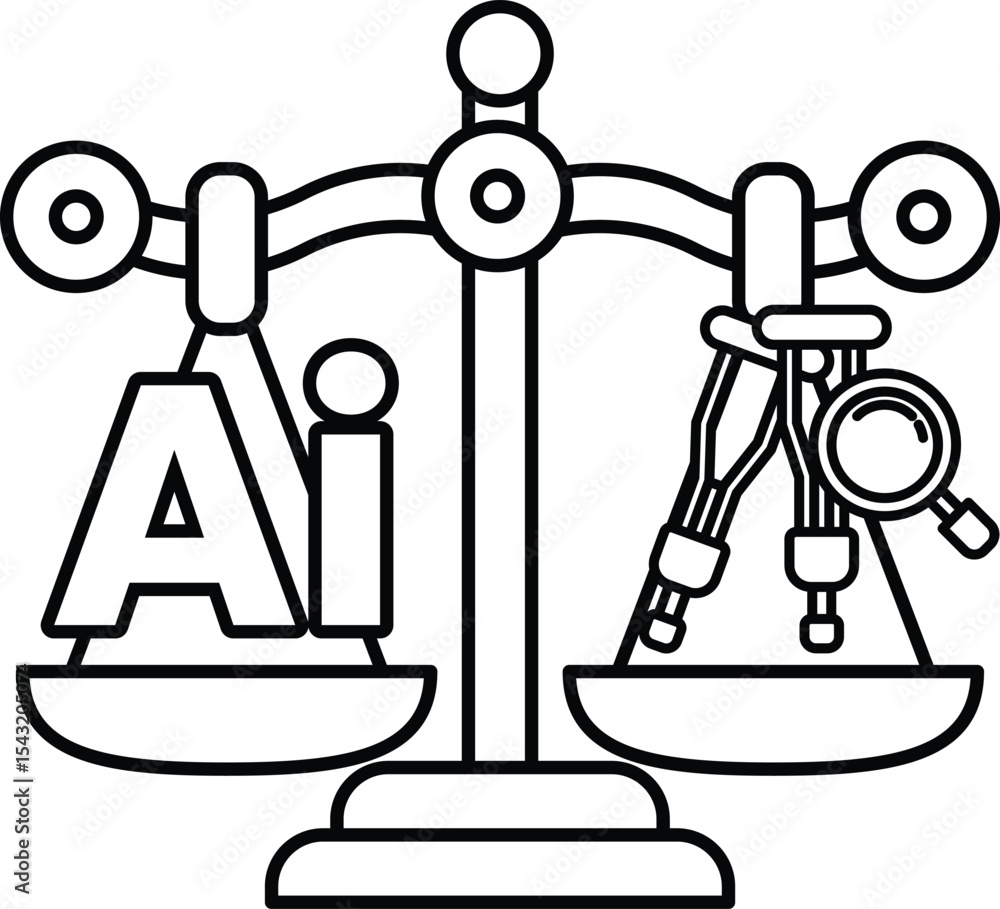 Poster a scale with the letters ai on it
