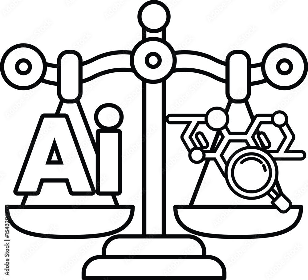 Poster a scale with the letters ai on it