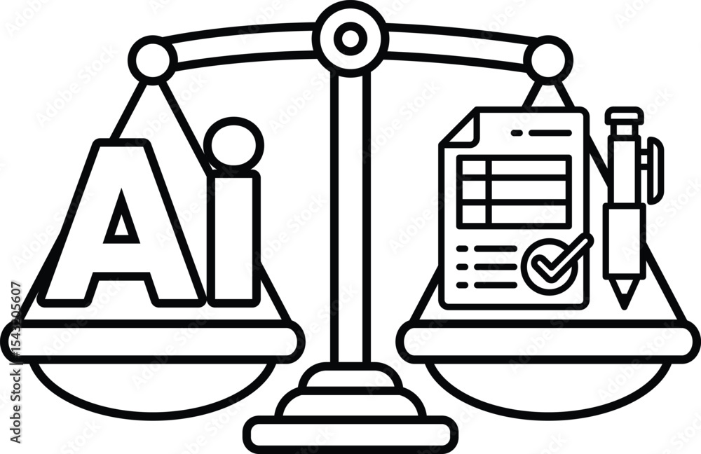 Poster a scale with the letters ai on it