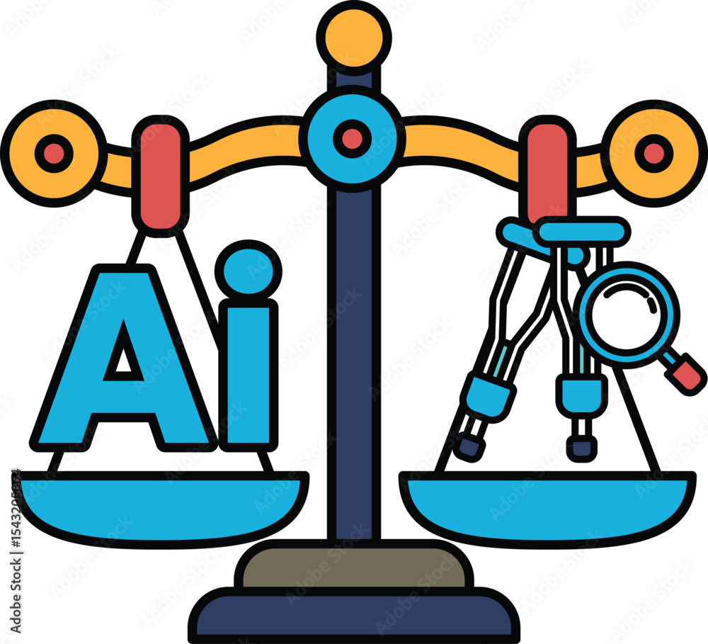 Poster a scale with the letters ai on it