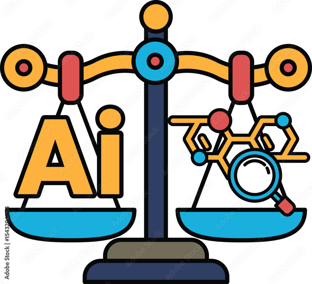 Poster a scale with the letters ai on it