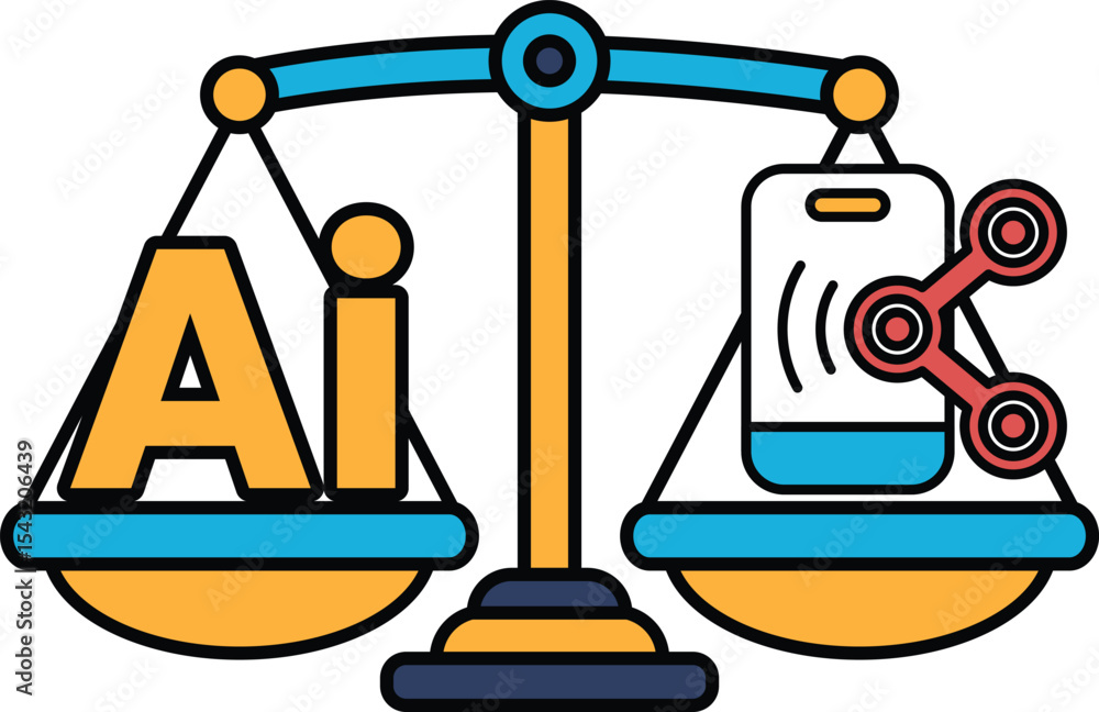 Poster a scale with the letters ai on it