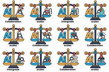 The image is a set of scales with different weights on each side