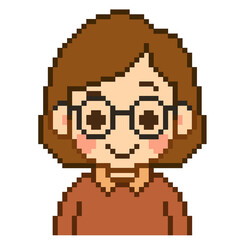 Obraz premium Flat Design Pixel Art Teacher Illustration