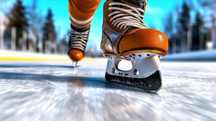 Ice Hockey Skates: Winter Sports Action
