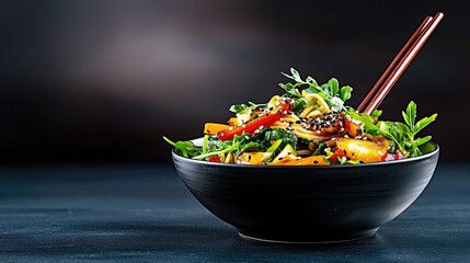 Delicious Asian Noodles with Colorful Vegetables