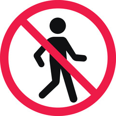 No Entry Sign Art Icon