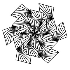 abstract black and white geometric shape vector illustration