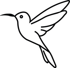 Flying high, a vector illustration of a hummingbird, dove, and bird of paradise forms a beautiful symbol of peace and freedom in nature's art