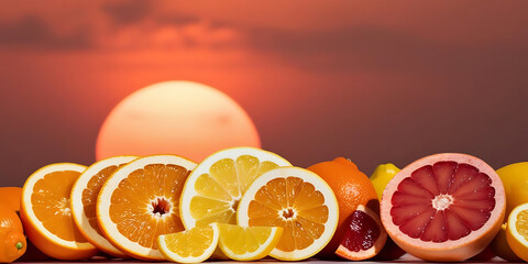 Vibrant Orange and Grapefruit Fruit Arrangement


