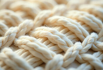 Cozy Knitted Wool Texture Close-up