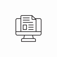 desktop page icon sign vector