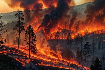 Innovative Thermal Analysis of Catastrophic Forest Fire Ecosystems