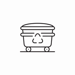 garbage bin icon sign vector