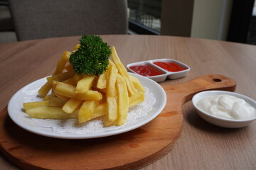 Deliciously crunchy French fries, golden-brown and full of flavor. An ideal, savory companion for...