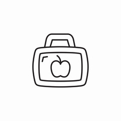 lunch box icon sign vector