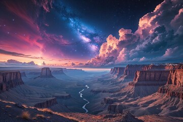 Surreal Landscapes and Celestial Vistas Exploring Cosmic Beauty and Contrast